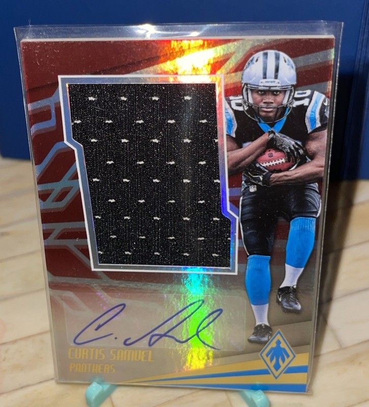 2017 Panini Phoenix Curtis Samuel Rookie Jumbo Patch Auto #141/149 Panthers RC
