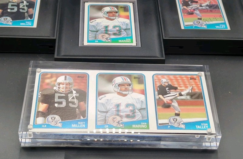 1988 TOPPS #190 DAN MARINO DOLPHINS HOF PSA 10 IN 3 CARD STRIP FROM TOPPS VAULT view 2