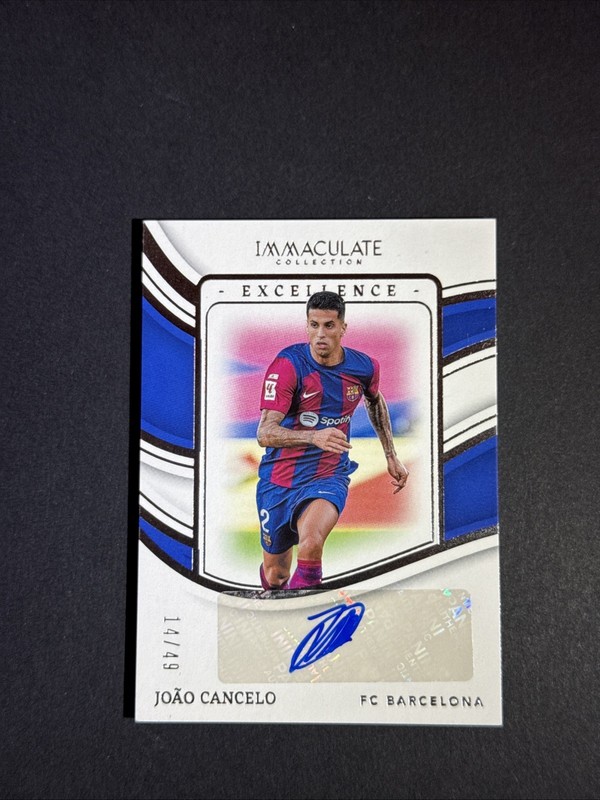 2023-2024 Immaculate Excellence Joao Cancelo Auto /49 FC Barcelona view 2