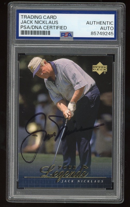 2001 Upper Deck Promo Card Jack Nicklaus Auto Signed PSA/DNA Masters Golf