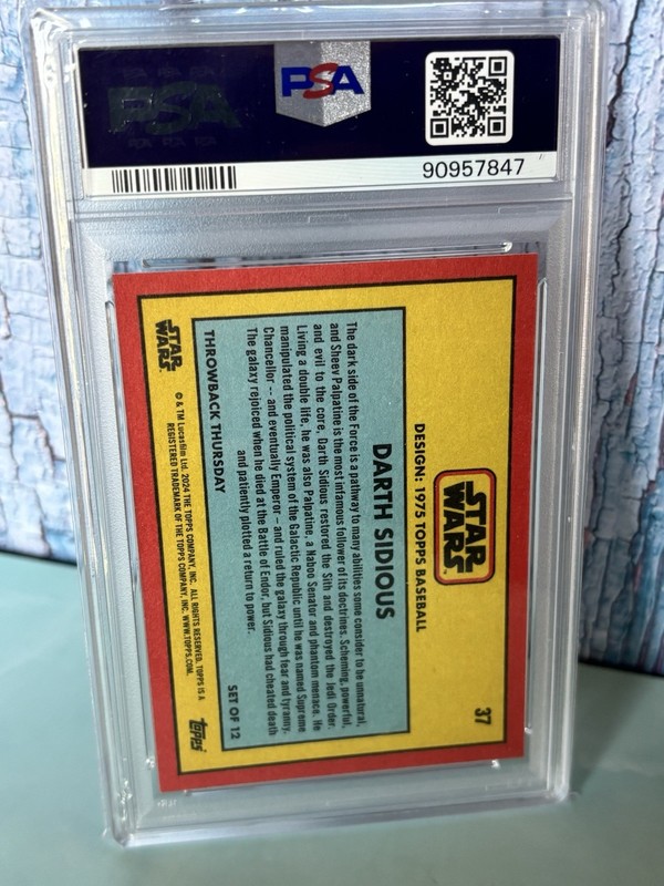 Star Wars Darth Sidious Graded PSA 10 / Topps Card view 2