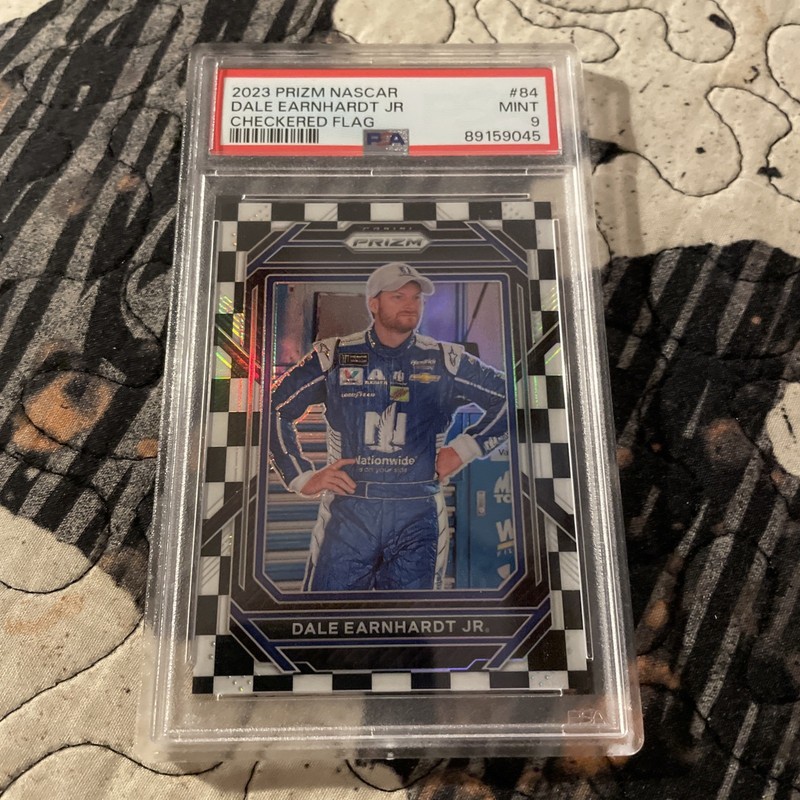 2023 POP 2👈PRIZM NASCAR🏎️D.EARNHARDT JR #84 CHECKERED FLAG /50👈PSA 9ONLY 2👈