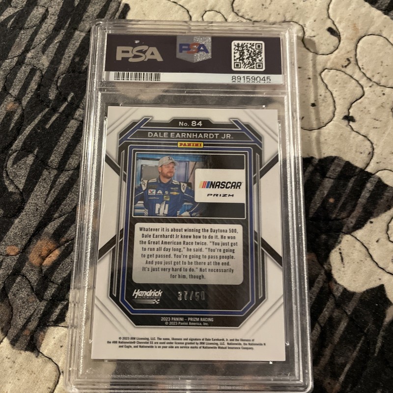 2023 POP 2👈PRIZM NASCAR🏎️D.EARNHARDT JR #84 CHECKERED FLAG /50👈PSA 9ONLY 2👈 view 2