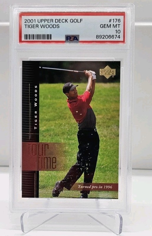 2001 Tiger Woods Upper Deck Tour Time Golf #176 - Rookie PSA 10 GEM MINT