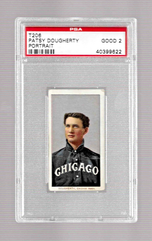 1909 T206 PIEDMONT 150/25 TOBACCO BASEBALL CARD PSA 2 PATSY DOUGHERTY WHITE SOX