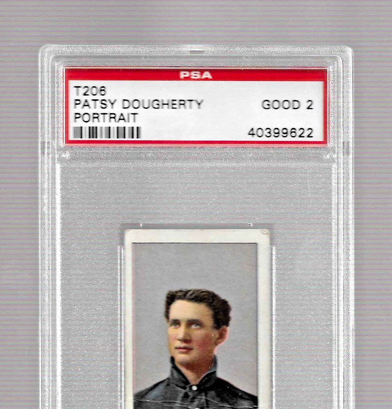 1909 T206 PIEDMONT 150/25 TOBACCO BASEBALL CARD PSA 2 PATSY DOUGHERTY WHITE SOX view 2