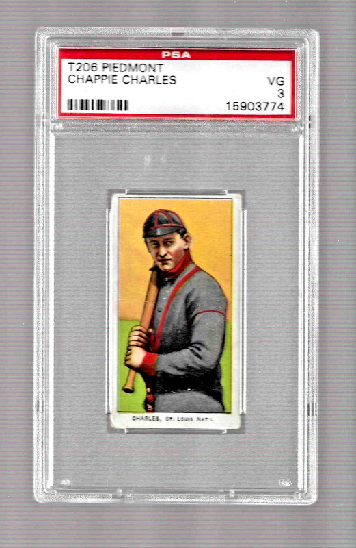 1909-1911 T206 PIEDMONT 350 TOBACCO BASEBALL CARD PSA 3 CHAPPIE CHARLES ST LOUIS