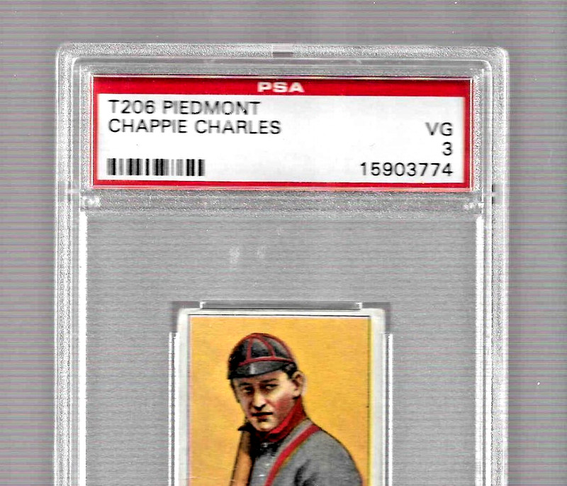 1909-1911 T206 PIEDMONT 350 TOBACCO BASEBALL CARD PSA 3 CHAPPIE CHARLES ST LOUIS view 2