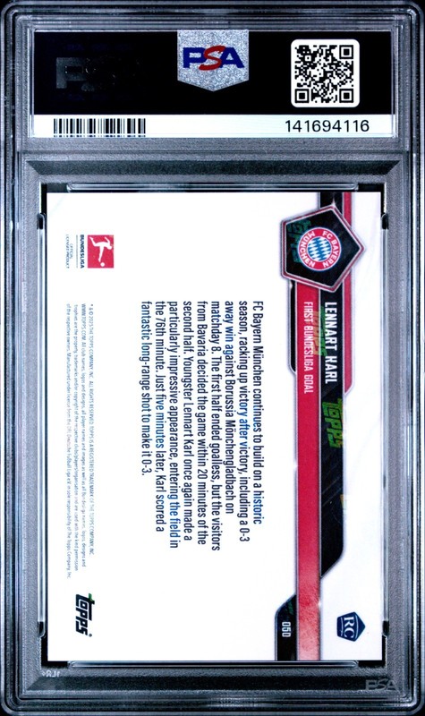 Lennart Karl 2025-26 Topps Now Bundesliga #50 Bayern Munich PSA 10 QTY POP 12 view 2