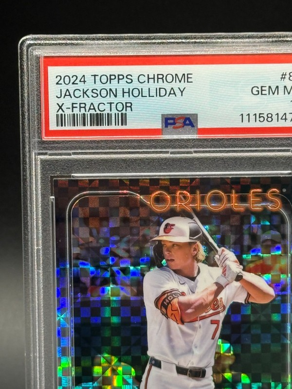 2024 Topps Chrome JACKSON HOLLIDAY X-Fractor PSA 10 #88 (RC) view 2
