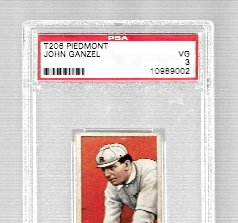 1909-11 T206 PIEDMONT 350 TOBACCO BASEBALL CARD PSA 3 JOHN GANZEL ROCHESTER view 2