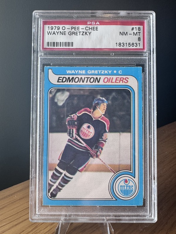 1979 O-Pee-Chee Wayne Gretzky Rookie RC #18 PSA 8 NM-MT | Edmonton Oilers HOF