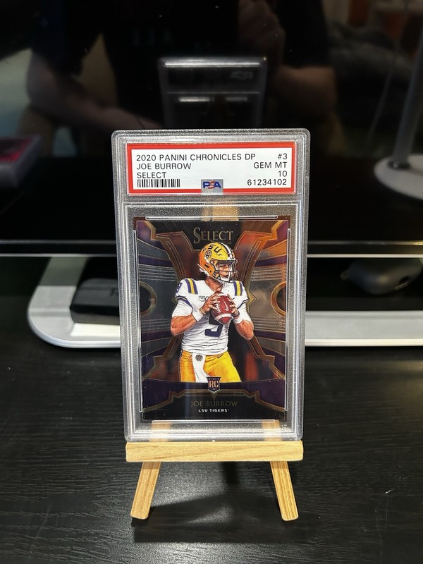 2020 Panini Chronicles Select Rookie Joe Burrow #3 PSA 10 LSU Tigers Insert
