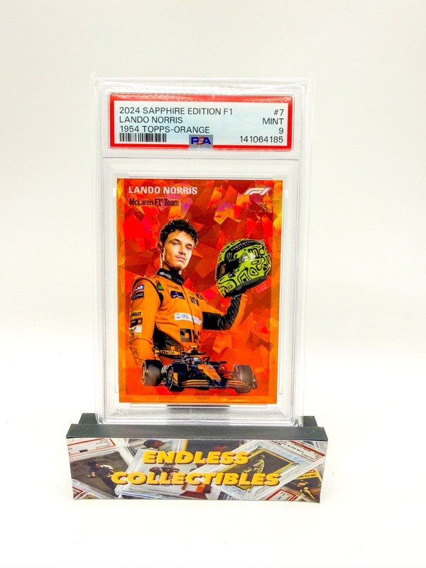 2024 Sapphire Edition F1 Lando Norris 1954 Topps Orange 14/25 PSA 9