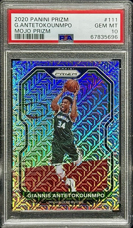 Giannis Antetokounmpo PSA 10 - 2020 Prizm #111 MOJO /25 - Milwaukee Bucks