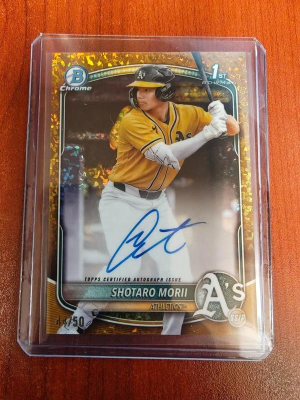 2025 Bowman Chrome SHOTARO MORII 1st GOLD AUTO 44/50 🇯🇵 Next Shohei Ohtani?!