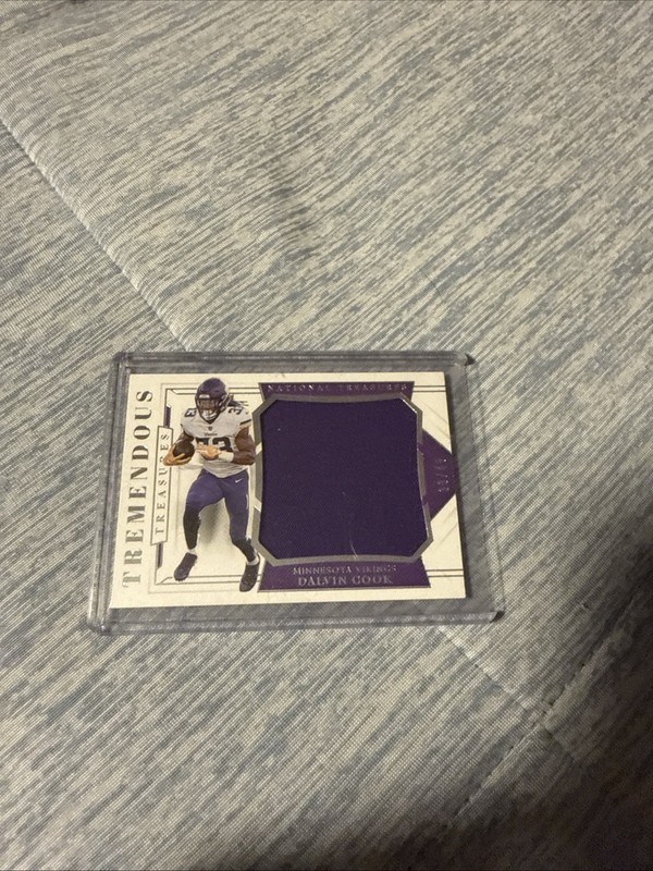2018 Dalvin Cook National Treasures Tremendous Patch 33/49 eBay 1/1 Vikings