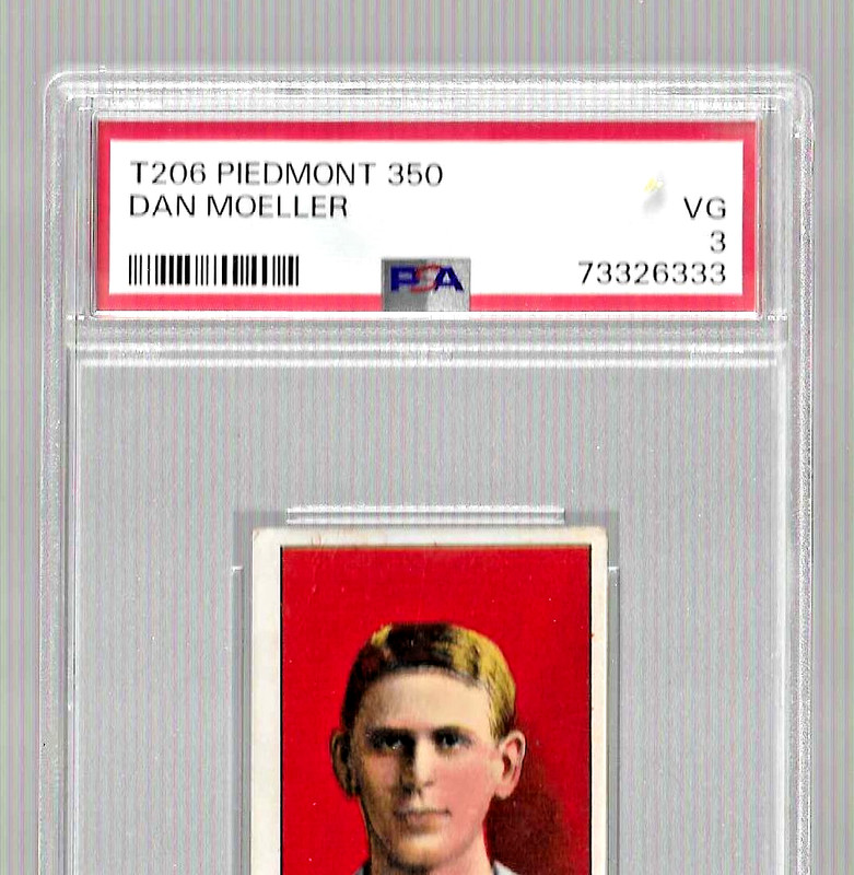 1909-1911 T206 PIEDMONT 350 TOBACCO BASEBALL CARD PSA 3 DAN MOELLER JERSEY CITY view 2