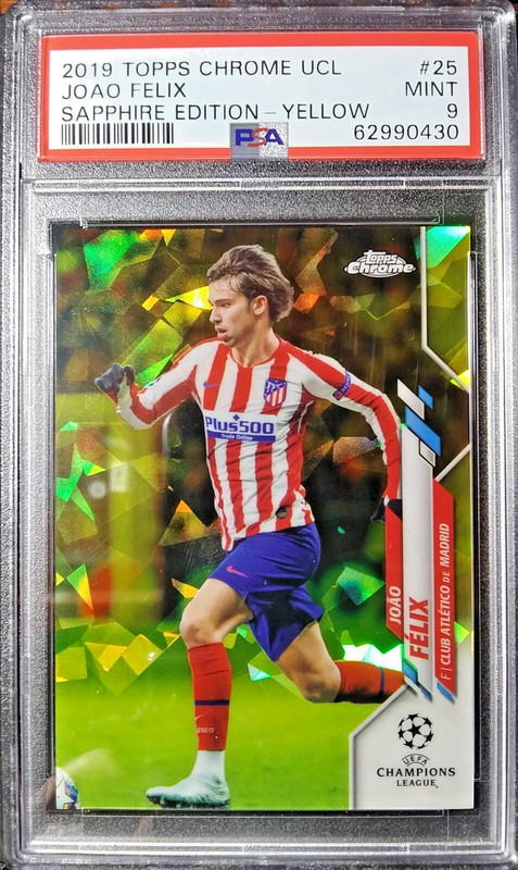 2019 Topps Chrome Sapphire UCL Variation /99 Refractor #25 Joao Felix SP PSA 9