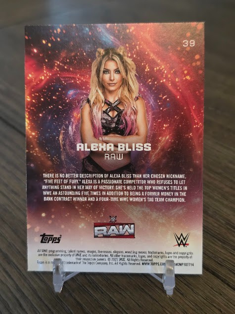 Alexa Bliss 2025 Topps Universe WWE #39 Base Trading Card Goddess Raw view 2