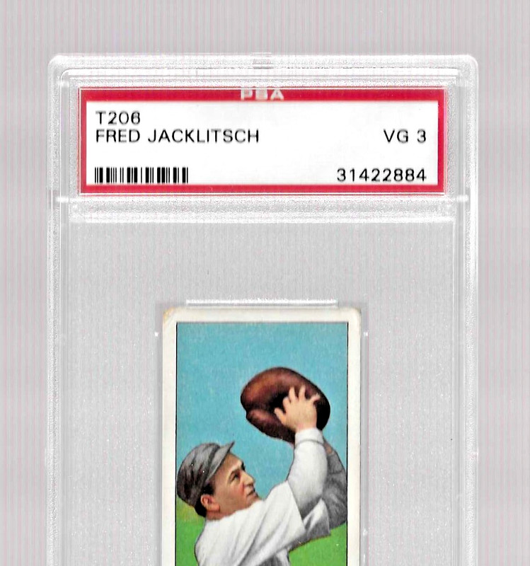 1909 T206 SWEET CAPORAL 150 TOBACCO BASEBALL CARD FRED JACKLITSCH PSA 3 PHILLIES view 2