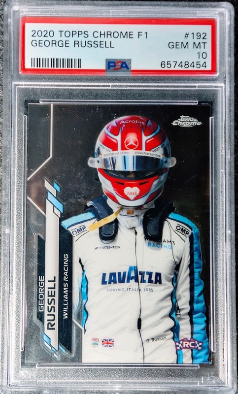 2020 Topps Chrome George Russell PSA 10 Formula 1 #192 Rookie RC F1 GEM MT