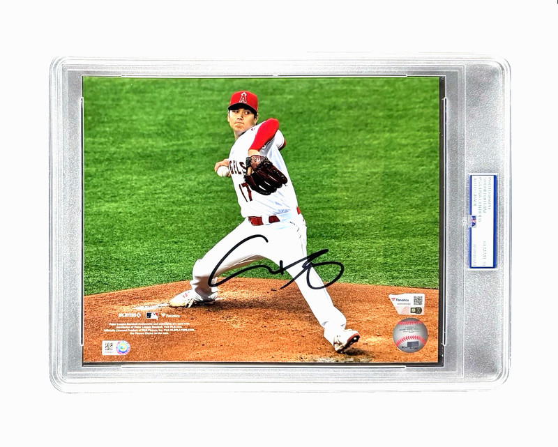 SHOHEI OHTANI SIGNED 8x10 PHOTO PSA 10 HUGE AUTO FANATICS MLB AUTHENTIC SLAB SET