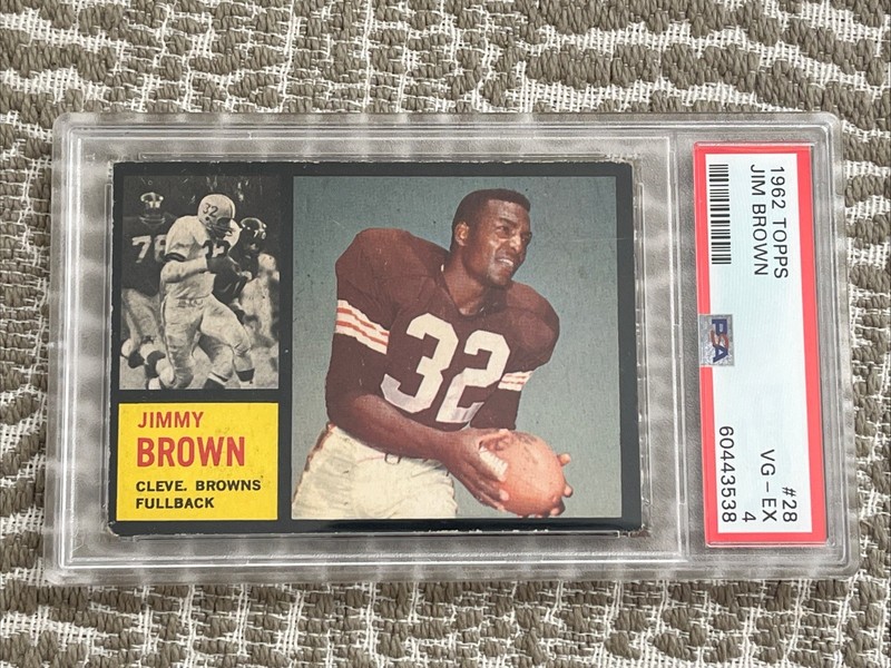 1962 Topps #28 Jimmy Jim Brown 💎 PSA 4 VG-EX 💎 Syracuse Heisman 🔥 Browns HOF