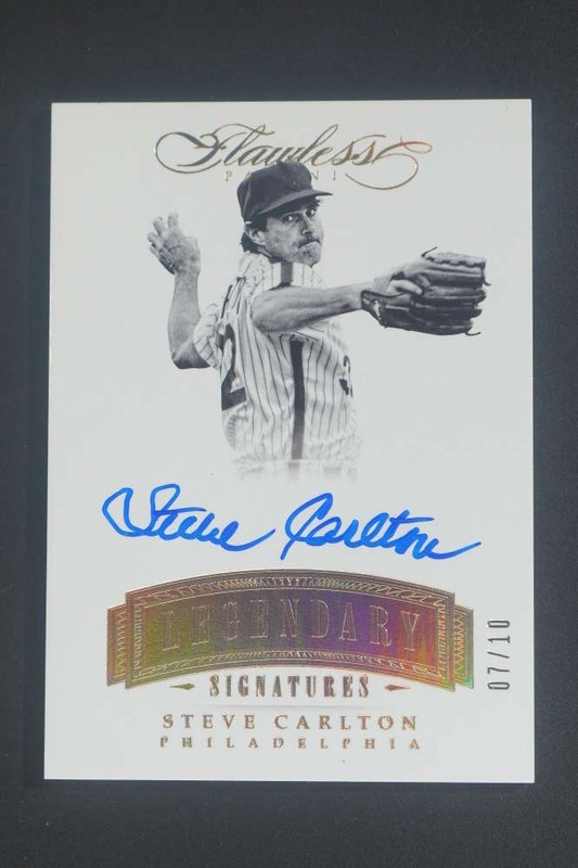 2017 Panini Flawless Steve Carlton Legendary Auto Autograph Gold Auto /10 DA653