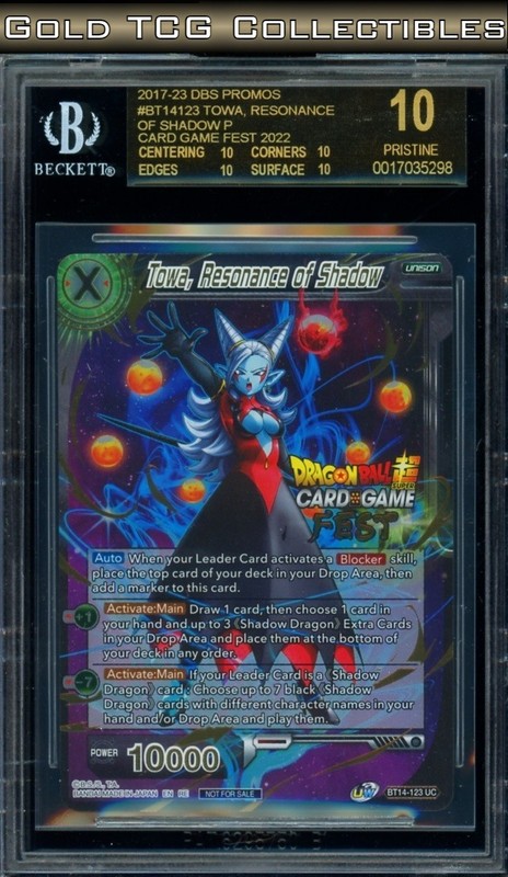 BGS 10 BLACK LABEL ⭐️ Dragon Ball Super Towa BT14-123 FEST Promo DBS DBZ Heroes