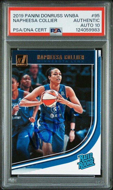 2019 DONRUSS ROOKIE  AUTO SIGNED NAPHEESA COLLIER LYNX MVP PSA DNA AUTO PSA 10