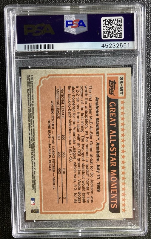 2013 Topps Archives Mike Trout 1983 All-Star #83-MT PSA 9 MINT view 2