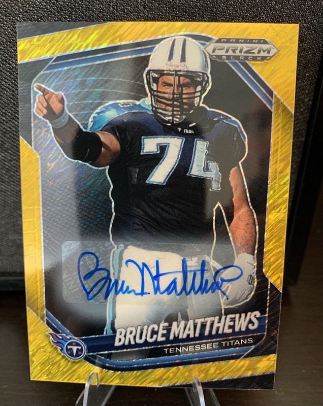 2025 Prizm Black Bruce Matthews Gold Auto 1/10 First Print #146