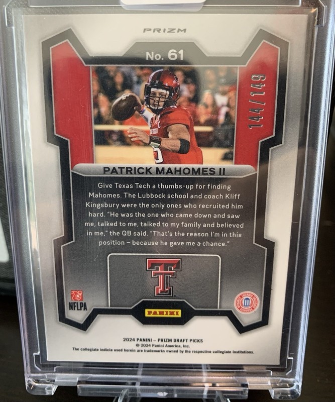 2024 Prizm Draft Picks Patrick Mahomes RARE PURPLE ICE REFRACTOR /149 view 2