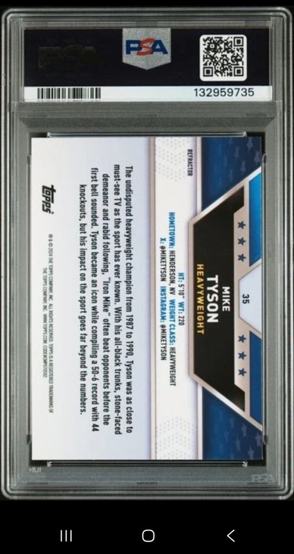 2024 Topps Chrome * Mike Tyson * Refractor #35 * PSA 10 view 2