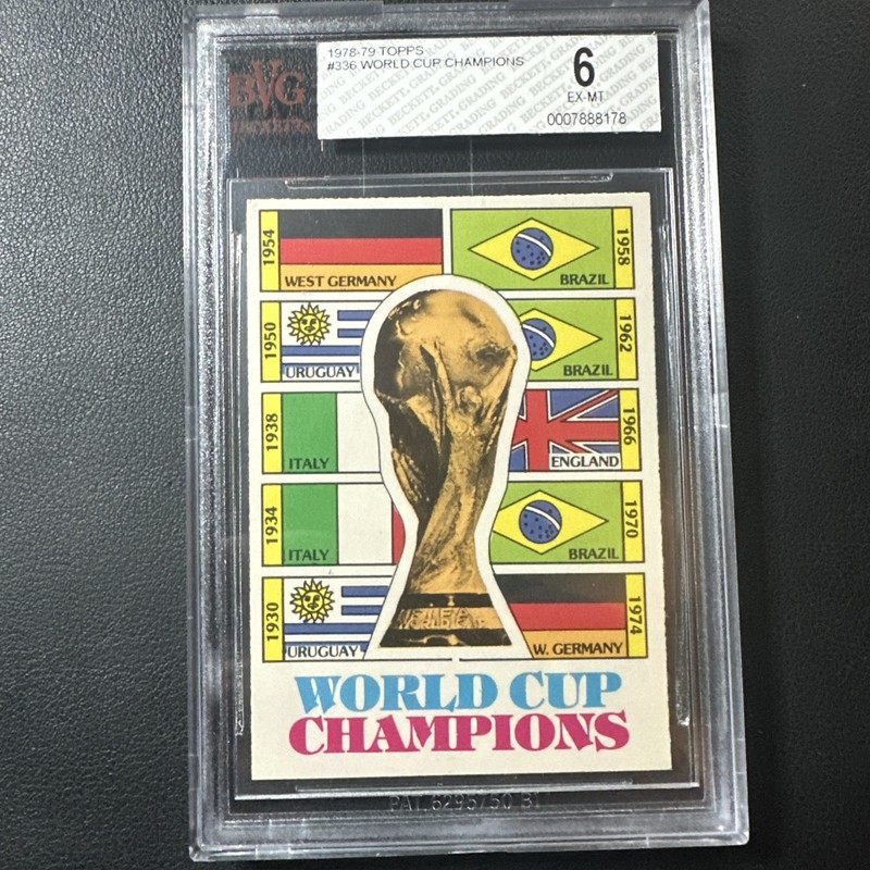 1978 TOPPS #336 1958-62 1970 WORLD CUP CHAMPIONS PELE Inspired Brazil BVG 6