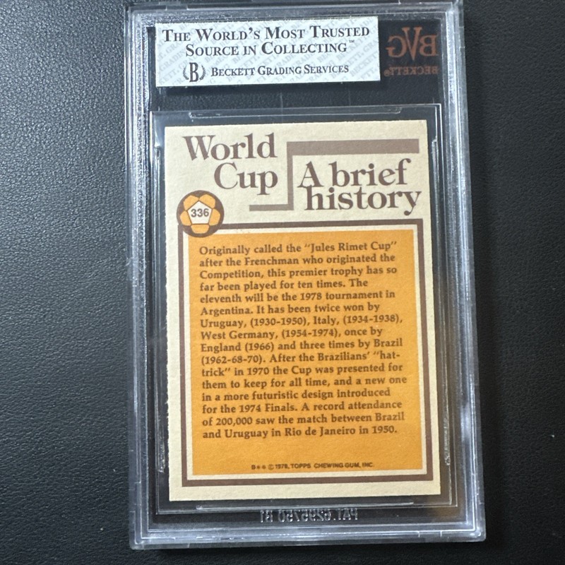 1978 TOPPS #336 1958-62 1970 WORLD CUP CHAMPIONS PELE Inspired Brazil BVG 6 view 2
