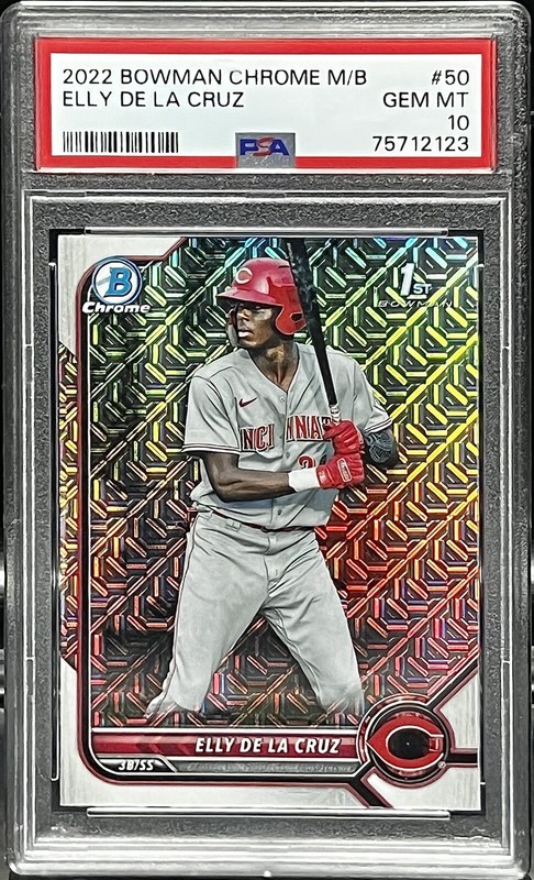 Elly De La Cruz PSA 10 - 2022 Bowman Chrome #BCP-50 MEGA BOX MOJO - Reds