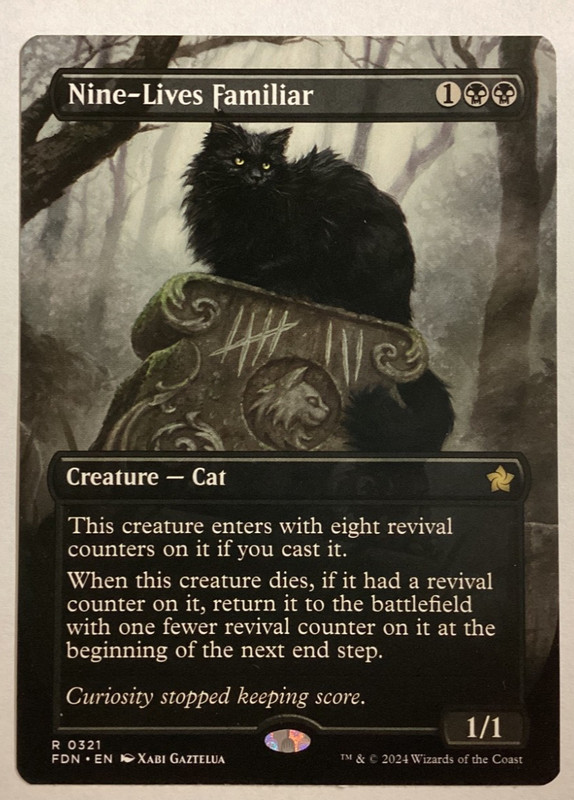 MTG Foundations NINE-LIVES FAMILIAR Borderless NM (3173) Graded Power