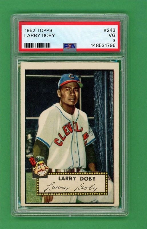 1952 Topps #243 Larry Doby ** PSA VG 3 * Cleveland Indians vintage baseball card