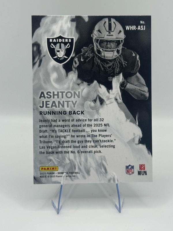 2025 Panini Donruss Ashton Jeanty White Hot Rookies view 2