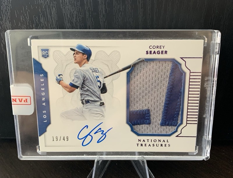 Panini Sealed 2016 National Treasures Rookie Auto Patch /49 Corey Seager Dodgers