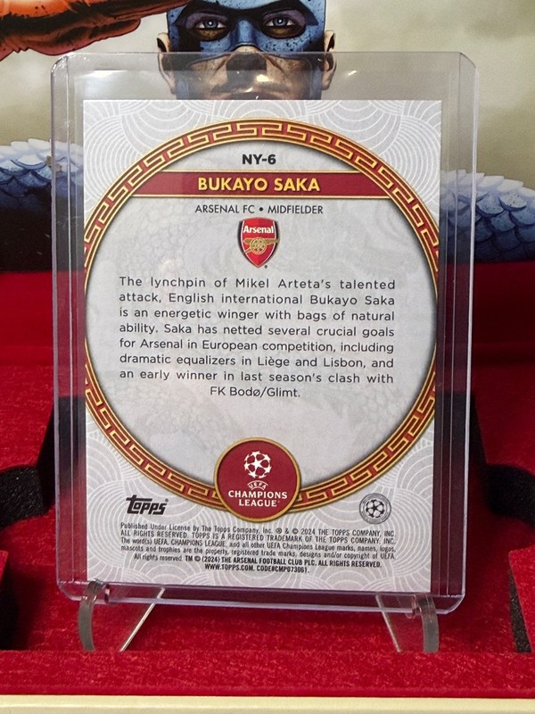 2023-24 Topps Jade Edition UCC Bukayo Saka New Year Insert view 2