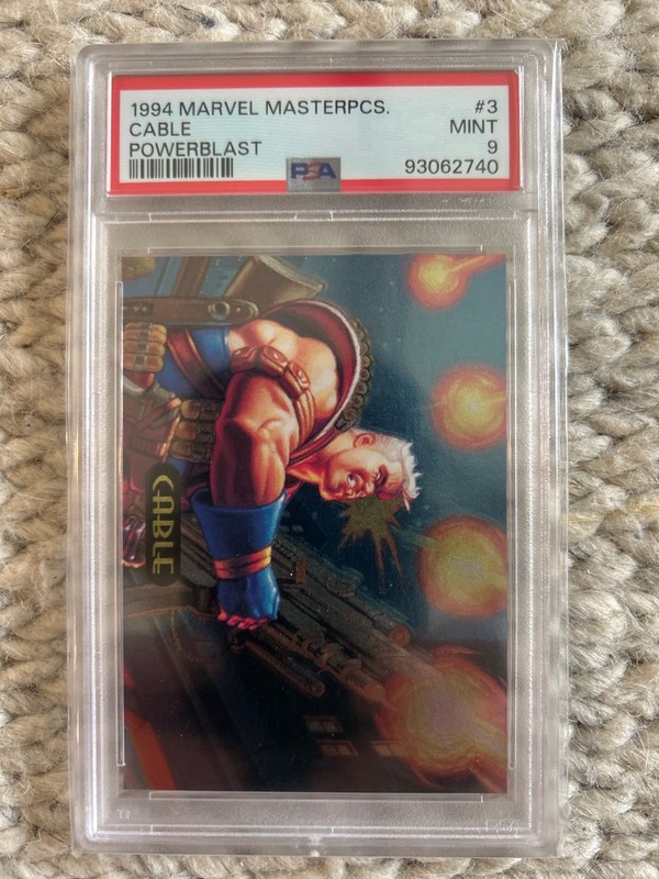 1994 Marvel Masterpieces #3 Cable Powerblast PSA 9 Mint