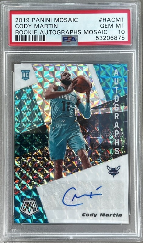 Cody Martin PSA 10 - 2019 Mosaic ROOKIE AUTOGRAPHS #RA-CMT - Hornets