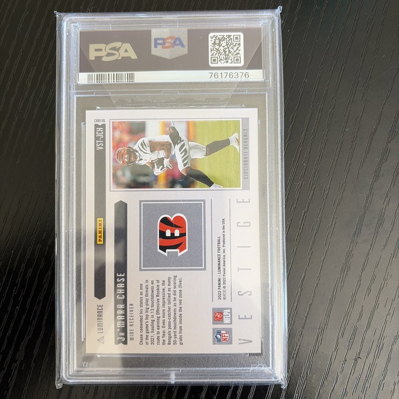 2022 Panini Luminance - Vestige Ja'Marr Chase #VST-JCH Green 1/10 number match! view 2