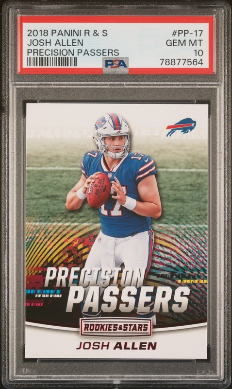 🔥2018 PANINI ROOKIE & STARS-JOSH ALLEN - PRECISION PASSERS #PP 17 (RC) PSA 10🔥