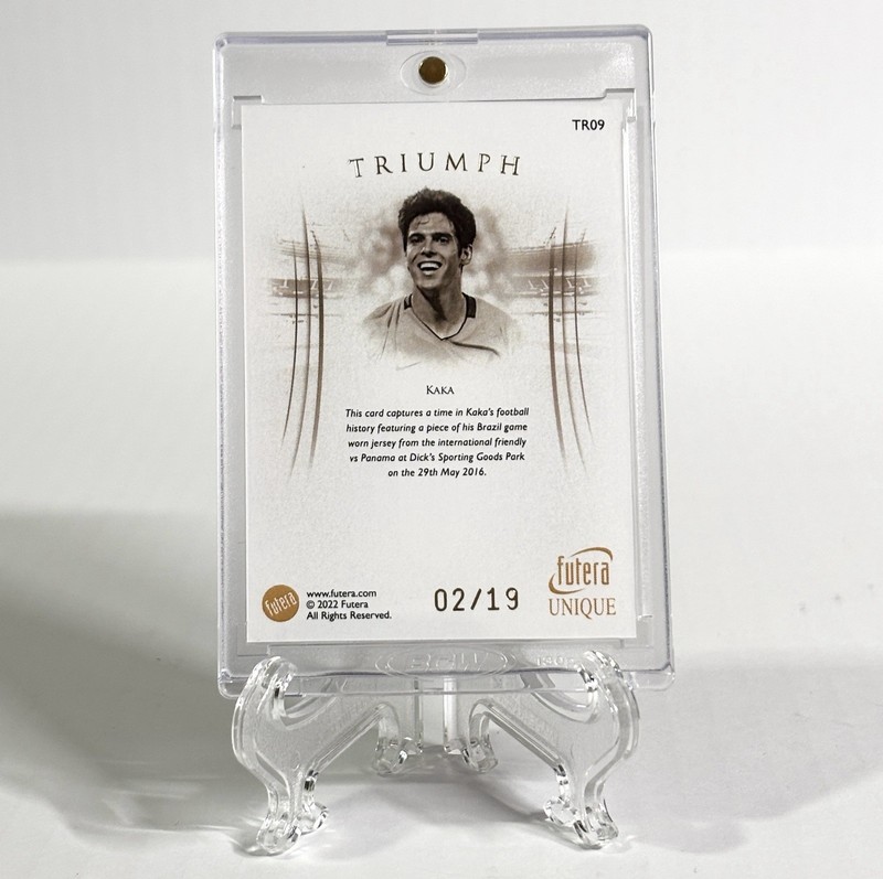 2022 Futera Unique Kaka Triumph Game Used Patch /19 Rare Soccer Card view 2