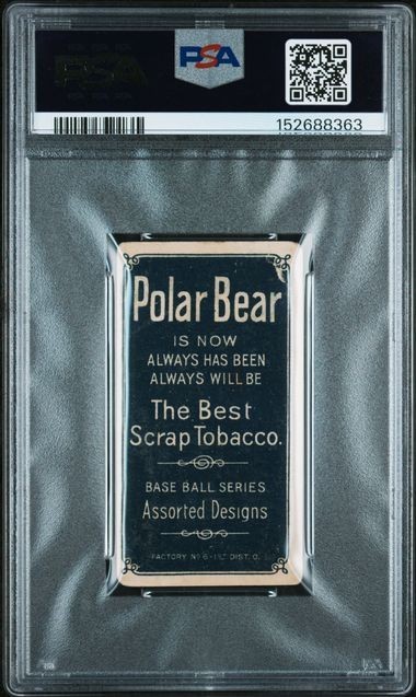 1909-11 T206 Polar Bear SHERRY MAGEE "w/ Bat" Rookie Card (RC) - PSA 2 view 2