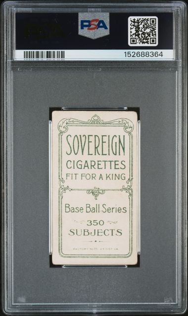 1909-11 T206 FRED JACKLITSCH Sovereign 350 - PSA 2 (low pop) view 2